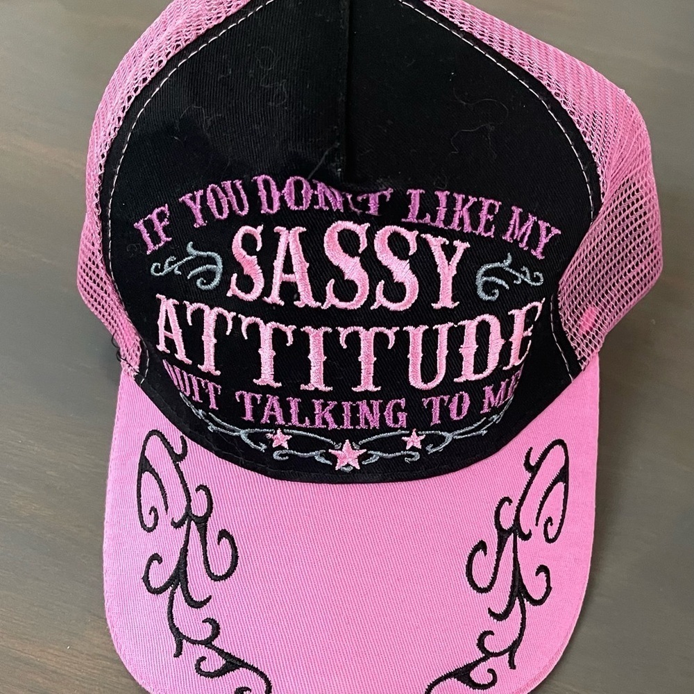 Pink and Black Sassy Attitude Cap